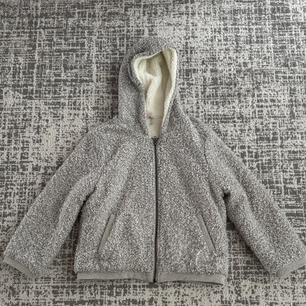Paper Crane Gray and Cream Kids Hoodie